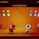 Four Yoshis stand next to four Toads in Mario Strikers: Battle League.